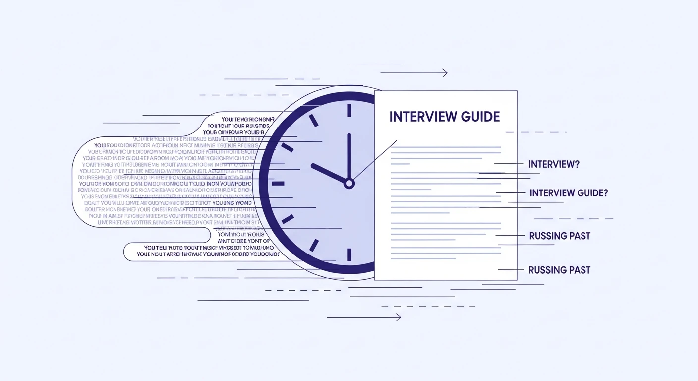 Interview Pacing Strategies: Why Rushing Through Your Guide Produces Shallow Data