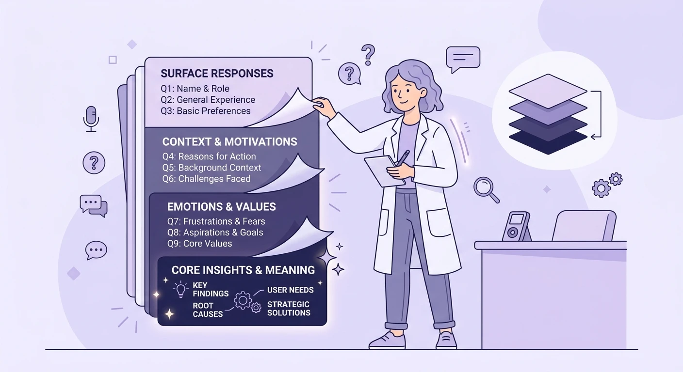 Progressive Disclosure in Interview Guides: Why Front-Loading Questions Kills Depth