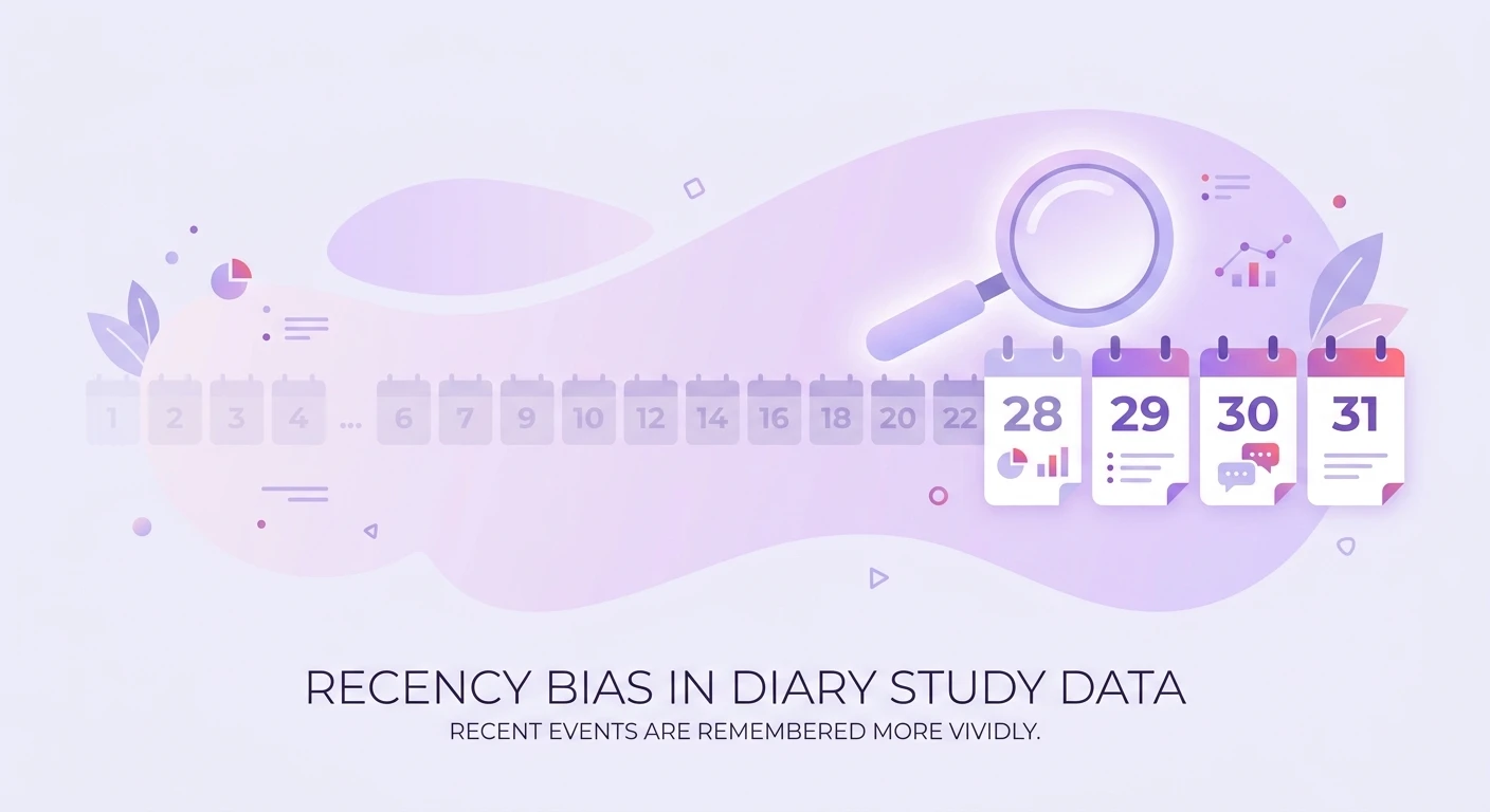 The Recency Skew in Diary Studies
